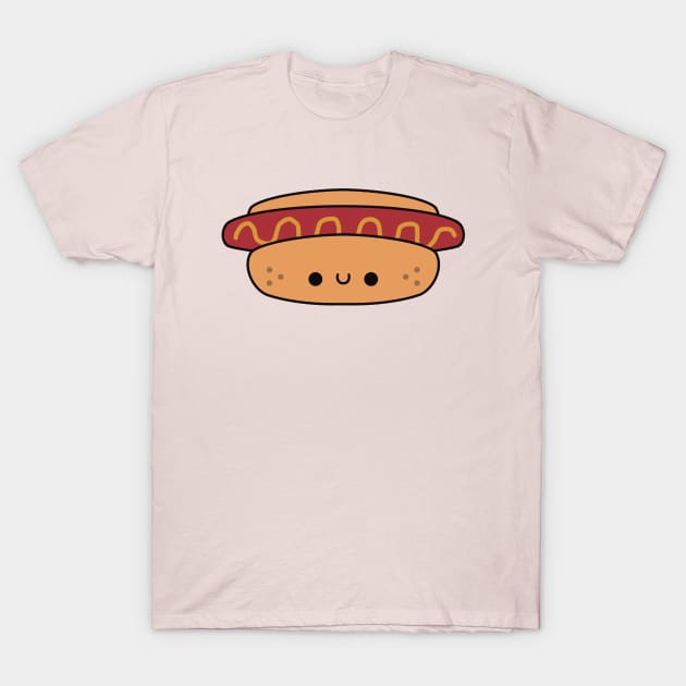 Cute Hotdog - Kawaii Hotdog T-Shirt by KawaiiByDice